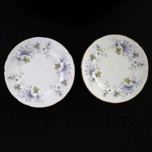 Two Rhapsody in Blue by COLCLOUGH Vintage Salad Plates